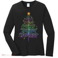 Dragonfly Christmas Tree Light Family Matching Pajamas Xmas Women's Long Sleeve Shirt thumb 0