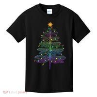 Dragonfly Christmas Tree Light Family Matching Pajamas Xmas Kids T-Shirt thumb 0