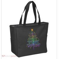Dragonfly Christmas Tree Light Family Matching Pajamas Xmas Tote Bag thumb 2