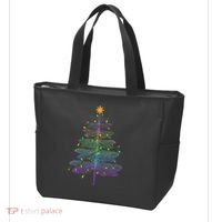 Dragonfly Christmas Tree Light Family Matching Pajamas Xmas Tote Bag thumb 3