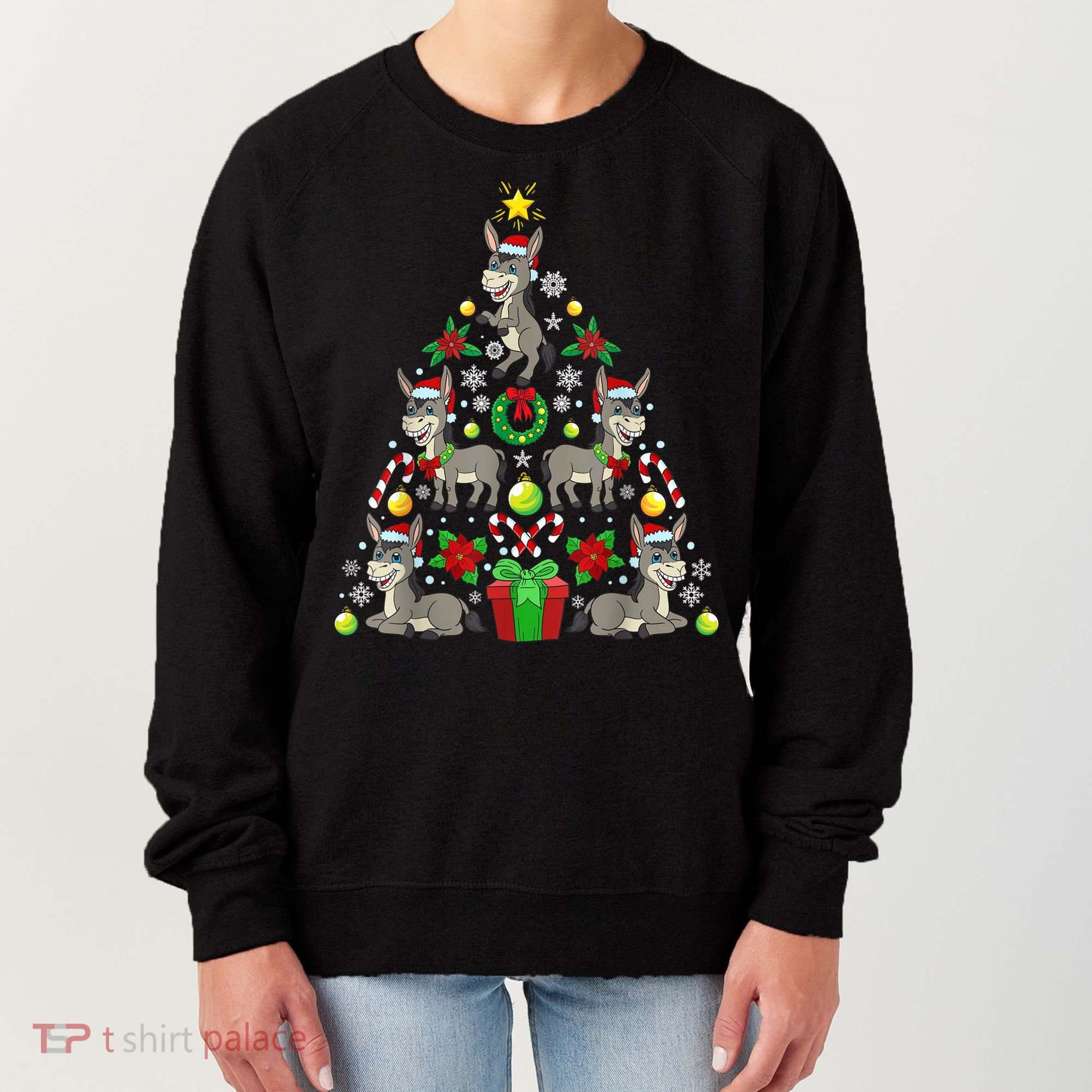 Donkey Christmas Tree Farmer Women's Sweatshirt