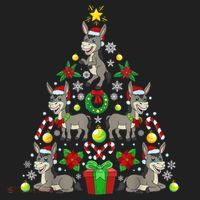 Donkey Christmas Tree Farmer Women's Sweatshirt thumb 2