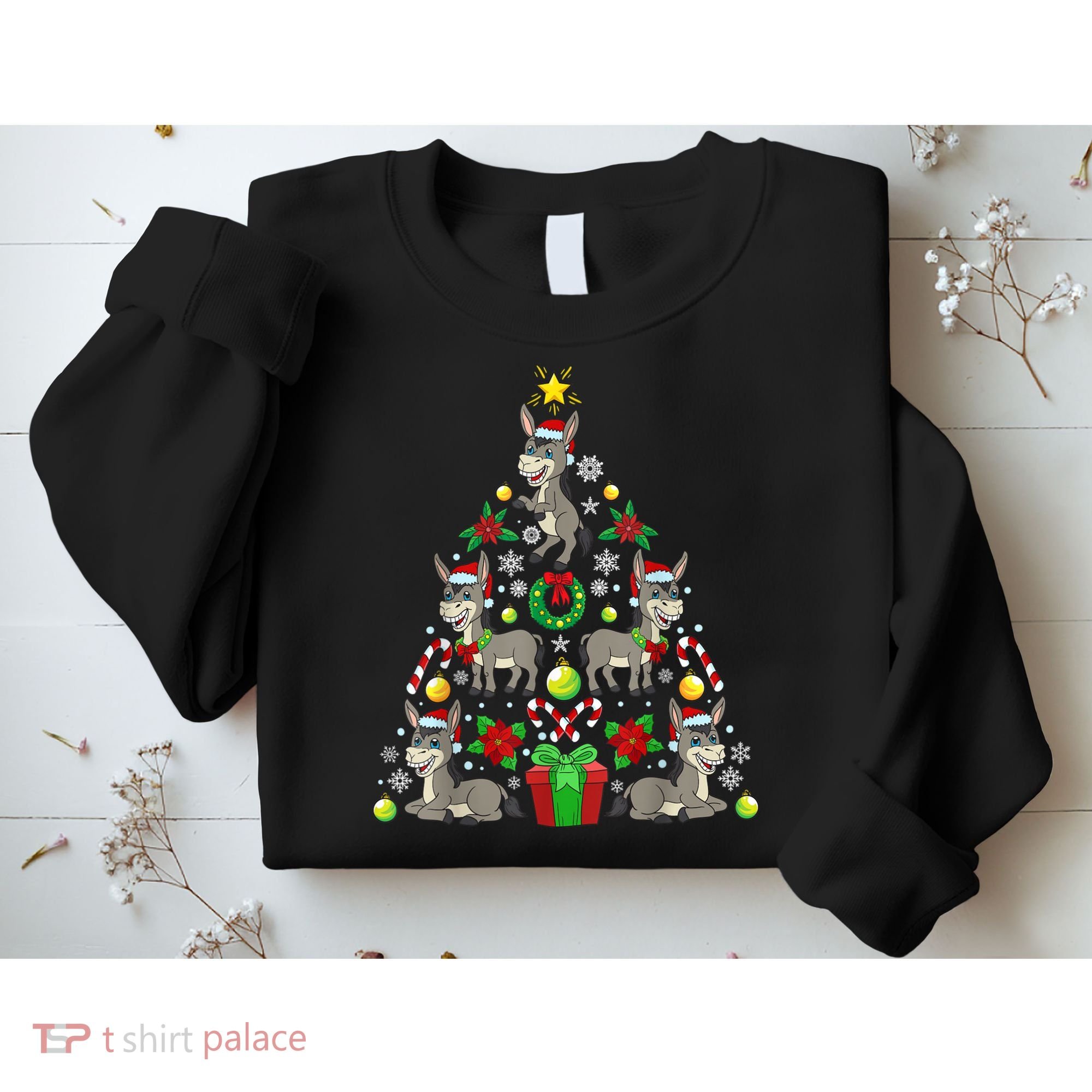 Donkey Christmas Tree Farmer Sweatshirt