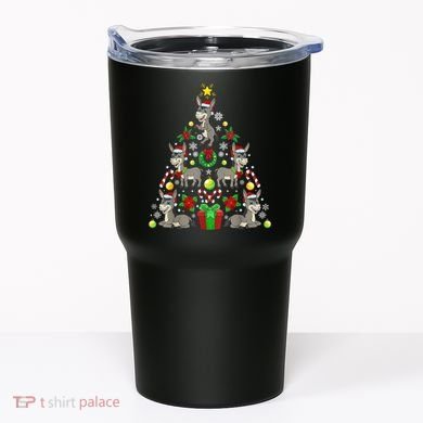 Donkey Christmas Tree Farmer Tumbler