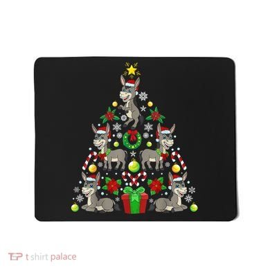 Donkey Christmas Tree Farmer Mousepad