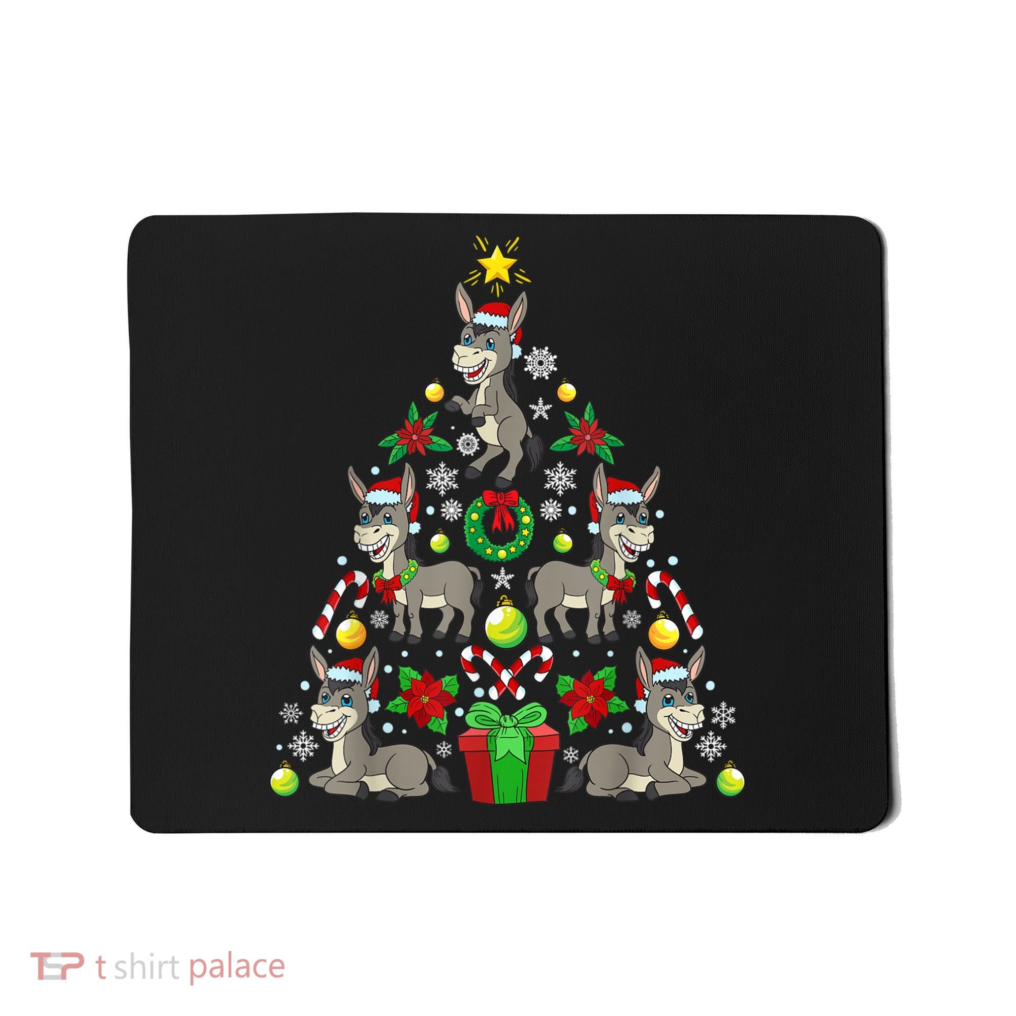 Donkey Christmas Tree Farmer Mousepad