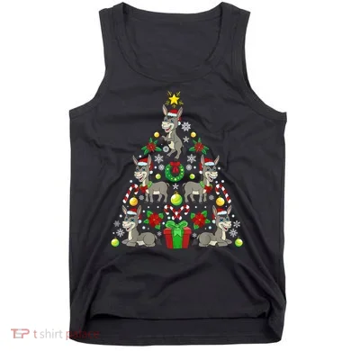 Donkey Christmas Tree Farmer Tank Top