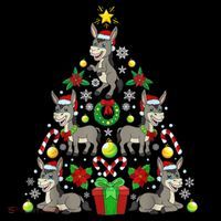 Donkey Christmas Tree Farmer Tank Top thumb 6