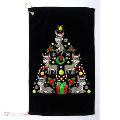 Donkey Christmas Tree Farmer Golf Towel
