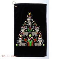 Donkey Christmas Tree Farmer Golf Towel thumb 0