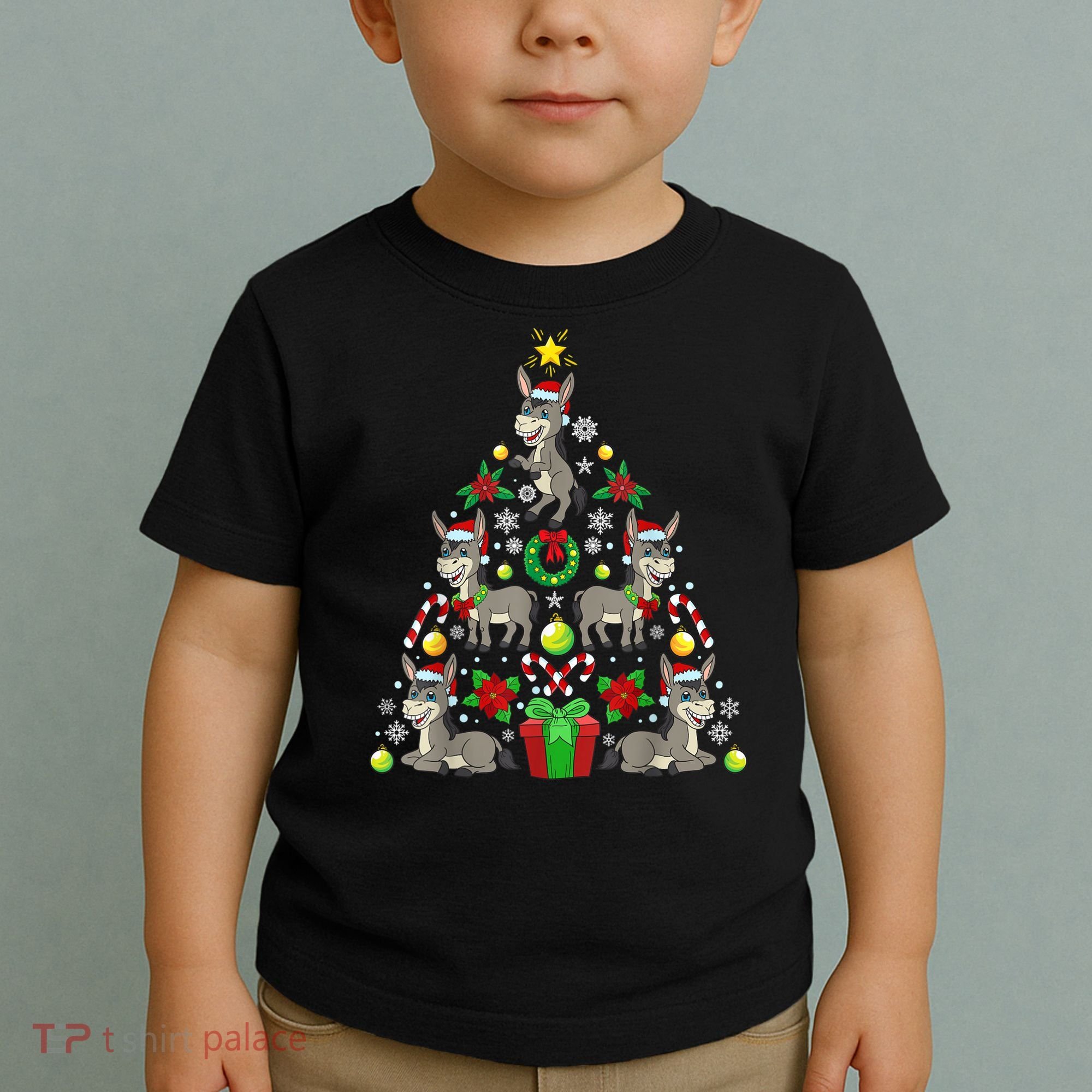 Donkey Christmas Tree Farmer Toddler T-Shirt