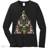 Donkey Christmas Tree Farmer Women's Long Sleeve Shirt thumb 0