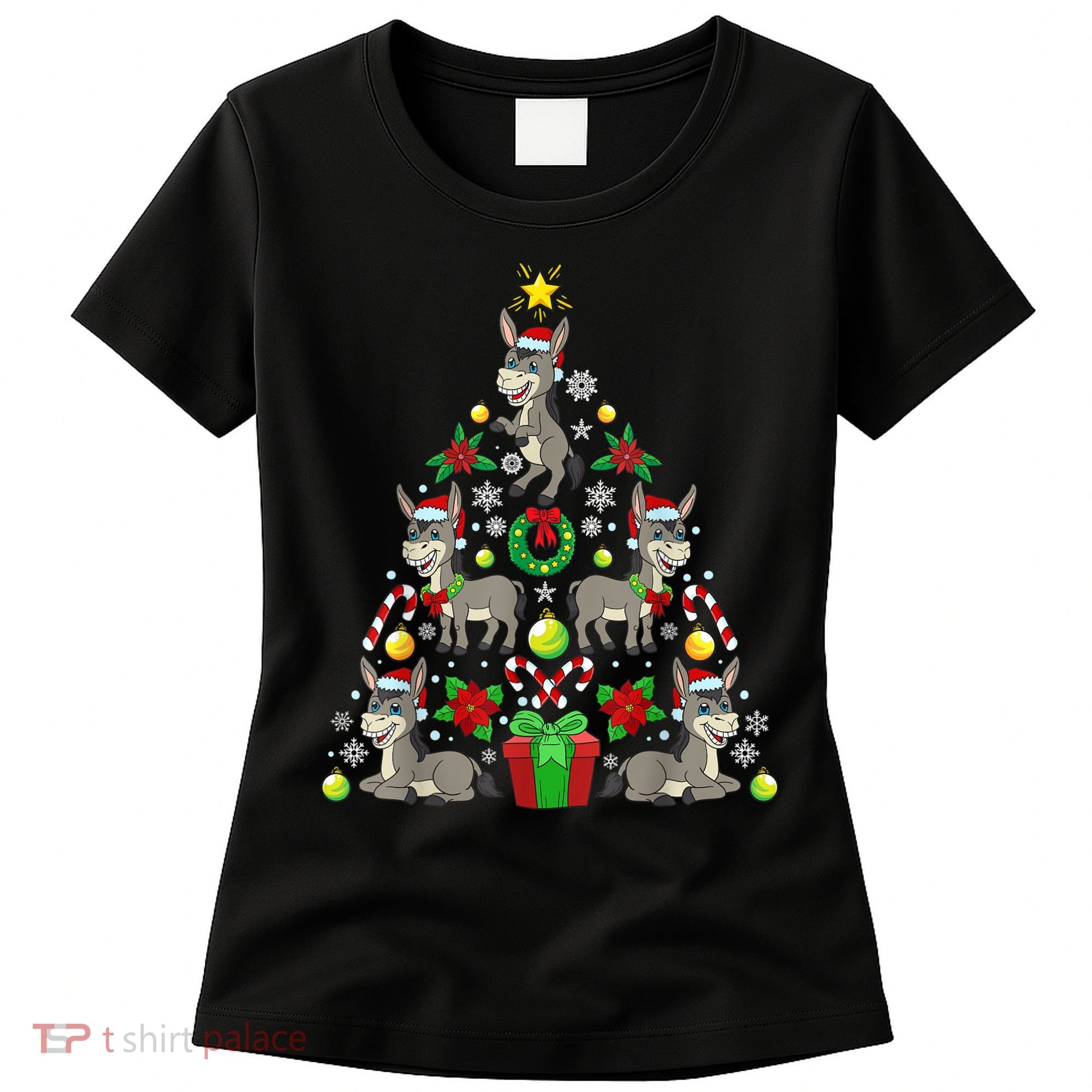 Donkey Christmas Tree Farmer Women's T-Shirt