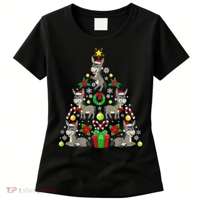Donkey Christmas Tree Farmer Women's T-Shirt