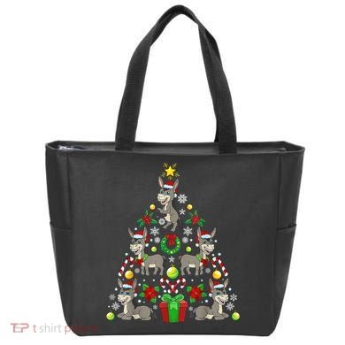 Donkey Christmas Tree Farmer Tote Bag