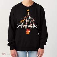 Dog Christmas Tree Lights Dog Lover Funny Xmas Women's Sweatshirt thumb 0