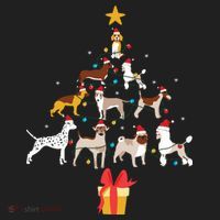 Dog Christmas Tree Lights Dog Lover Funny Xmas Beanie thumb 2