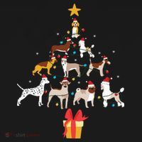 Dog Christmas Tree Lights Dog Lover Funny Xmas Women's Hoodie thumb 2