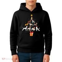 Dog Christmas Tree Lights Dog Lover Funny Xmas Kids Hoodie thumb 4