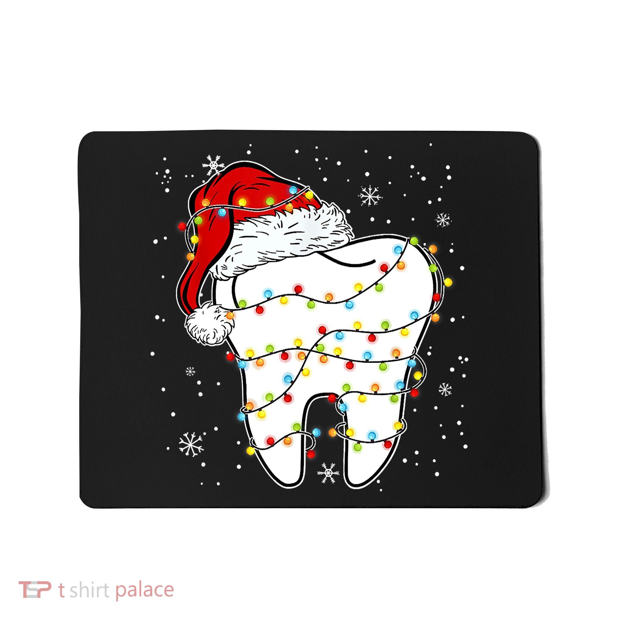 Dentist Christmas Teeth Santa Dental Hygiene Dental Life Mousepad