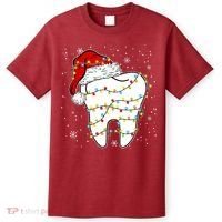 Dentist Christmas Teeth Santa Dental Hygiene Dental Life T-Shirt thumb 0