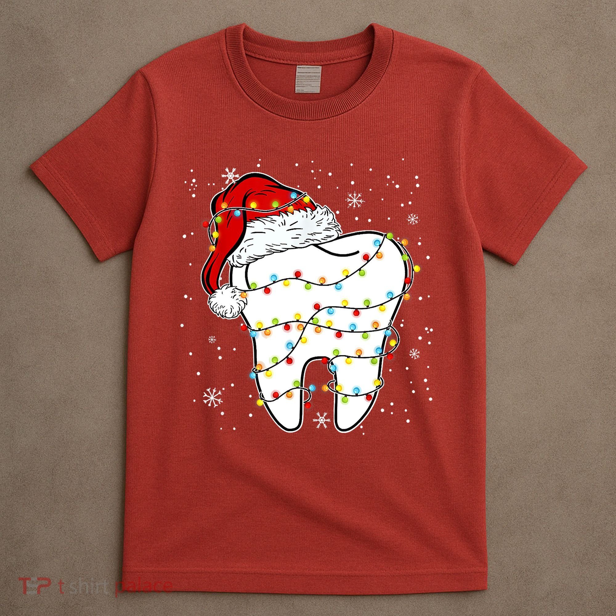 Dentist Christmas Teeth Santa Dental Hygiene Dental Life T-Shirt