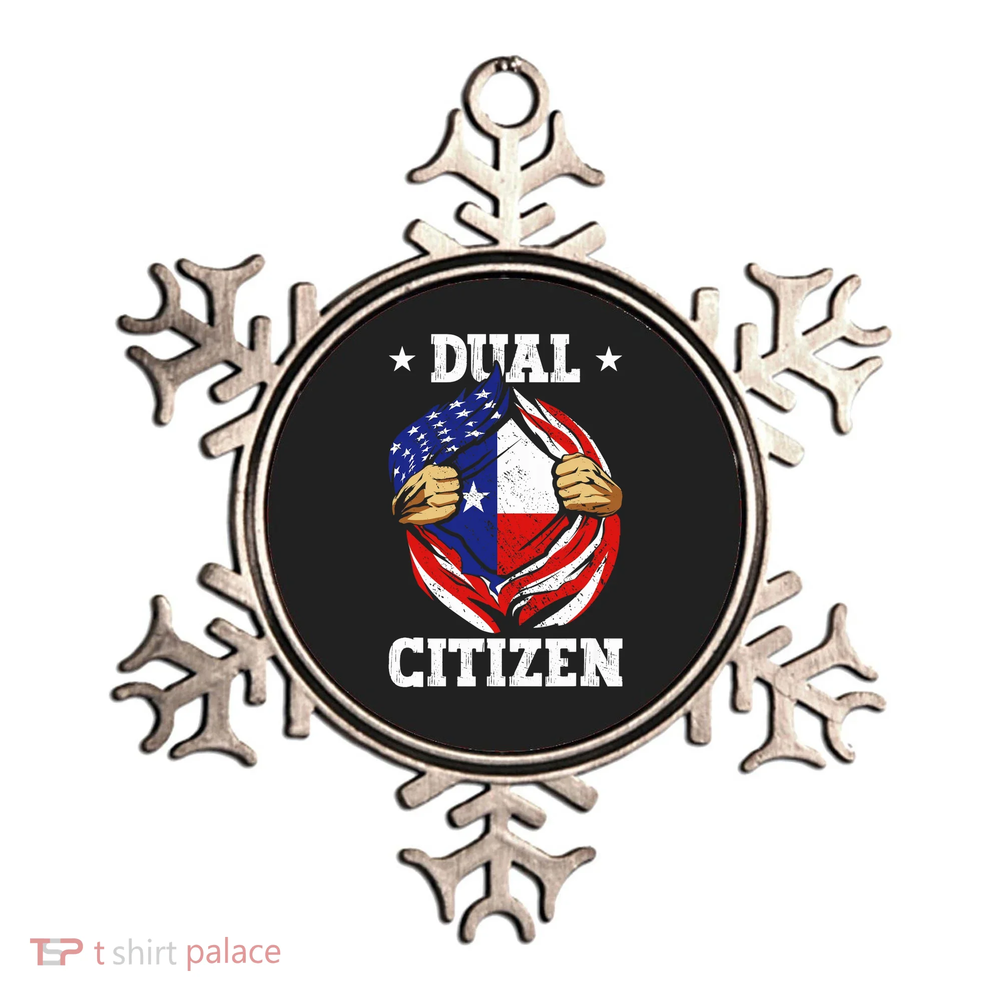 Dual Citizen Texas Pride Usa And Texas Flag Texan Ornament