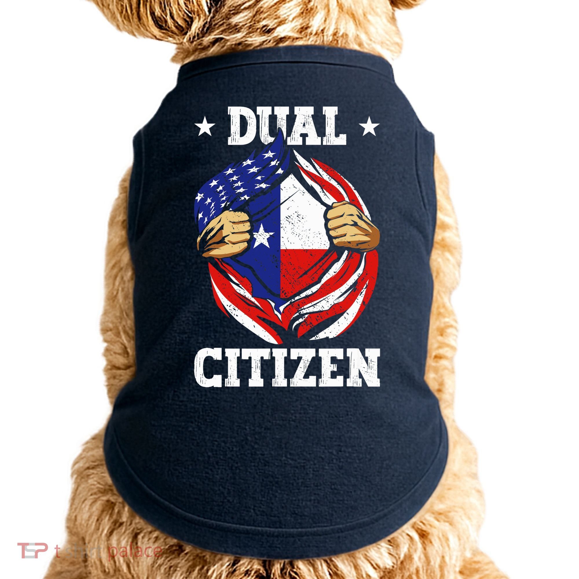 Dual Citizen Texas Pride Usa And Texas Flag Texan Doggie Tank