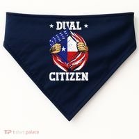 Dual Citizen Texas Pride Usa And Texas Flag Texan USA-Made Doggie Bandana thumb 0