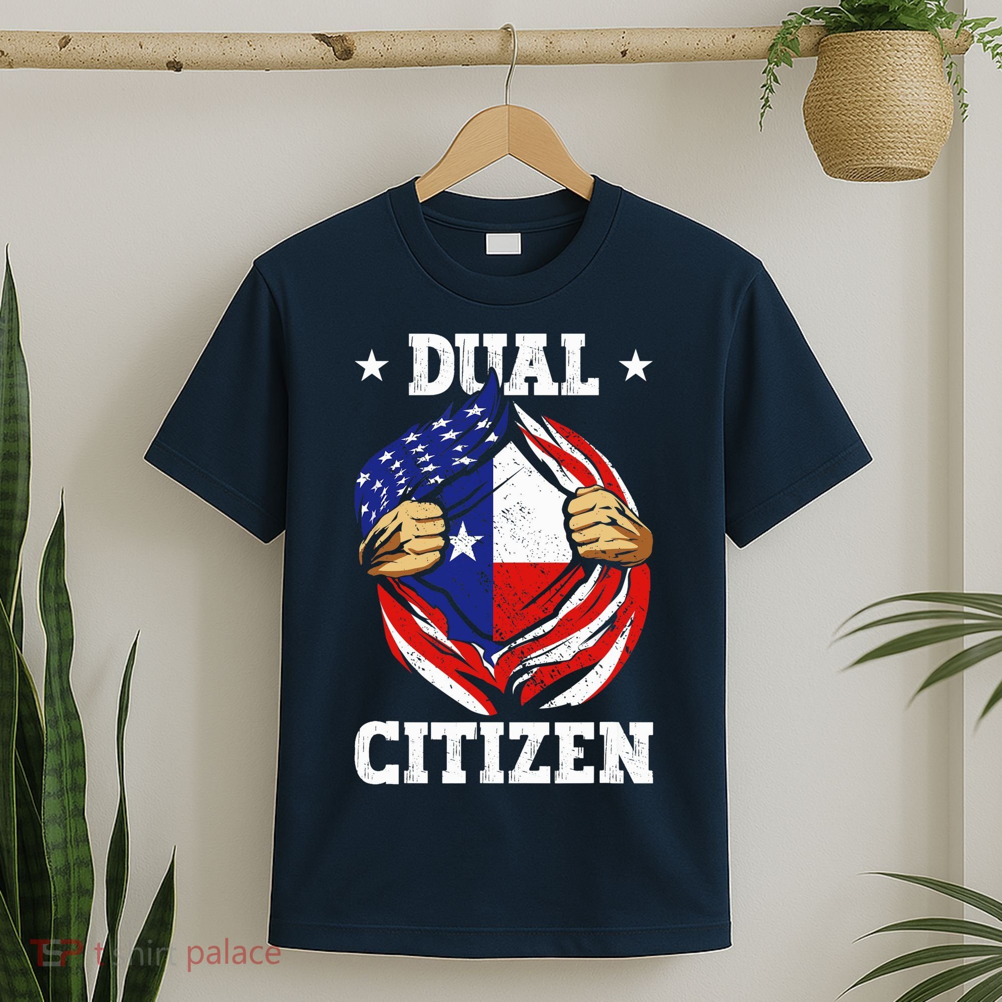Dual Citizen Texas Pride Usa And Texas Flag Texan T-Shirt