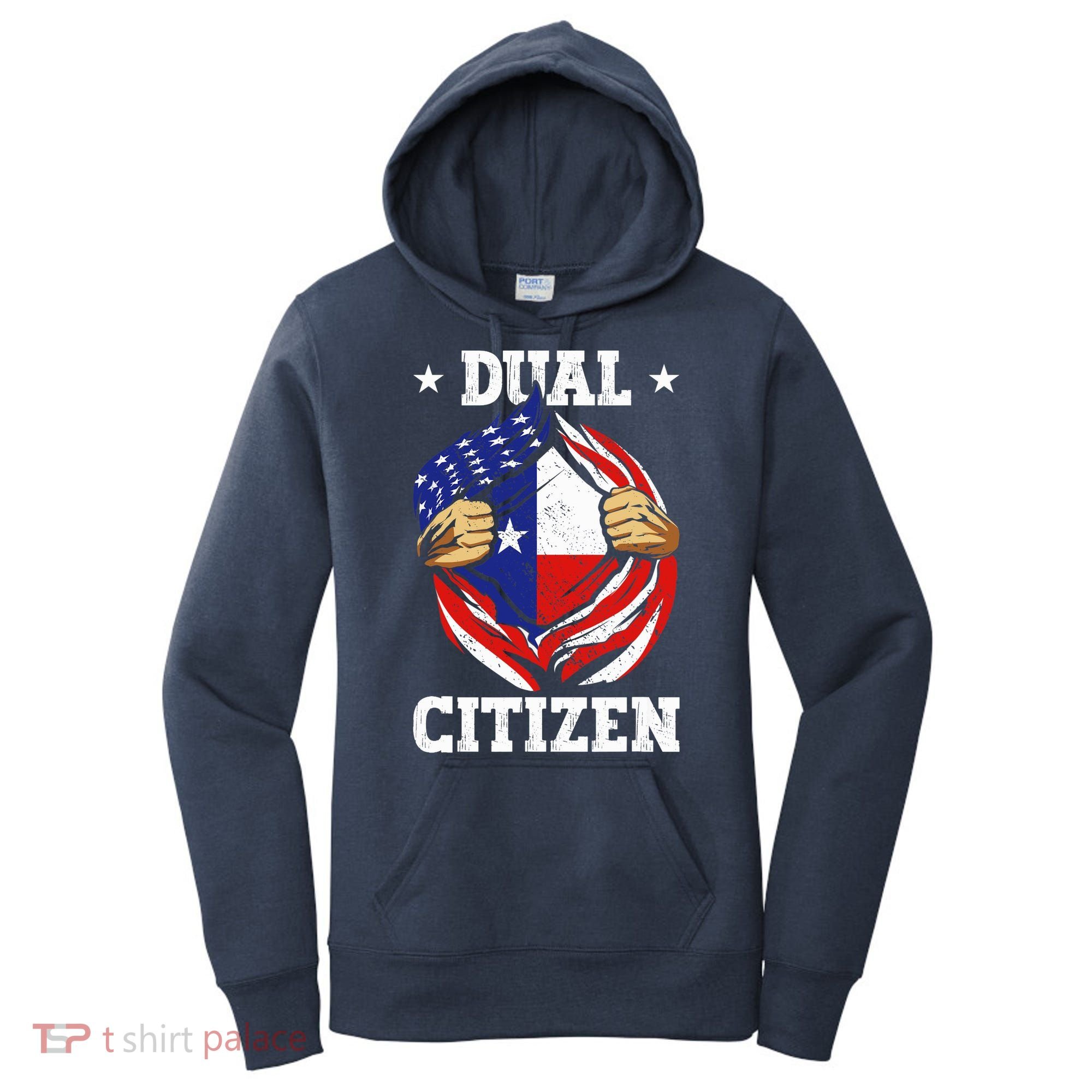 Dual Citizen Texas Pride Usa And Texas Flag Texan Women's Hoodie