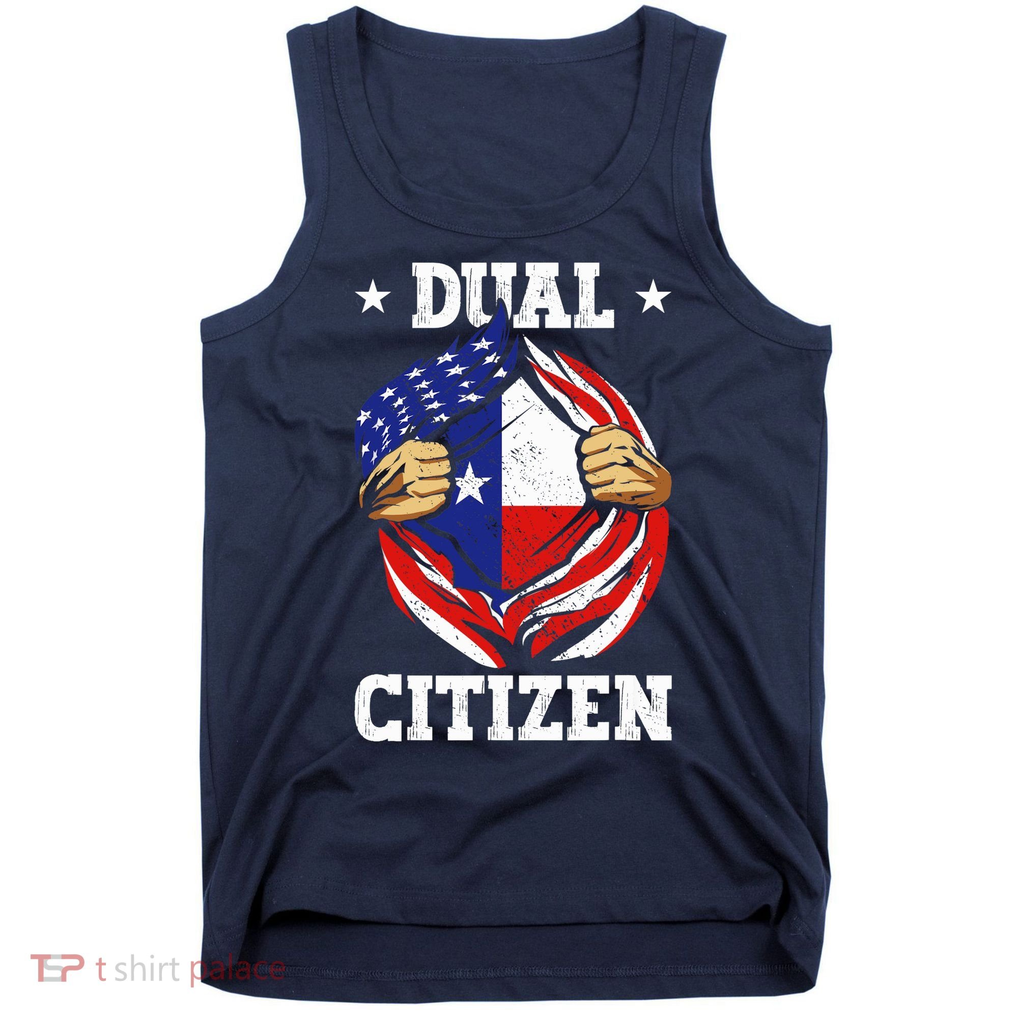 Dual Citizen Texas Pride Usa And Texas Flag Texan Tank Top