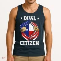Dual Citizen Texas Pride Usa And Texas Flag Texan Tank Top thumb 3