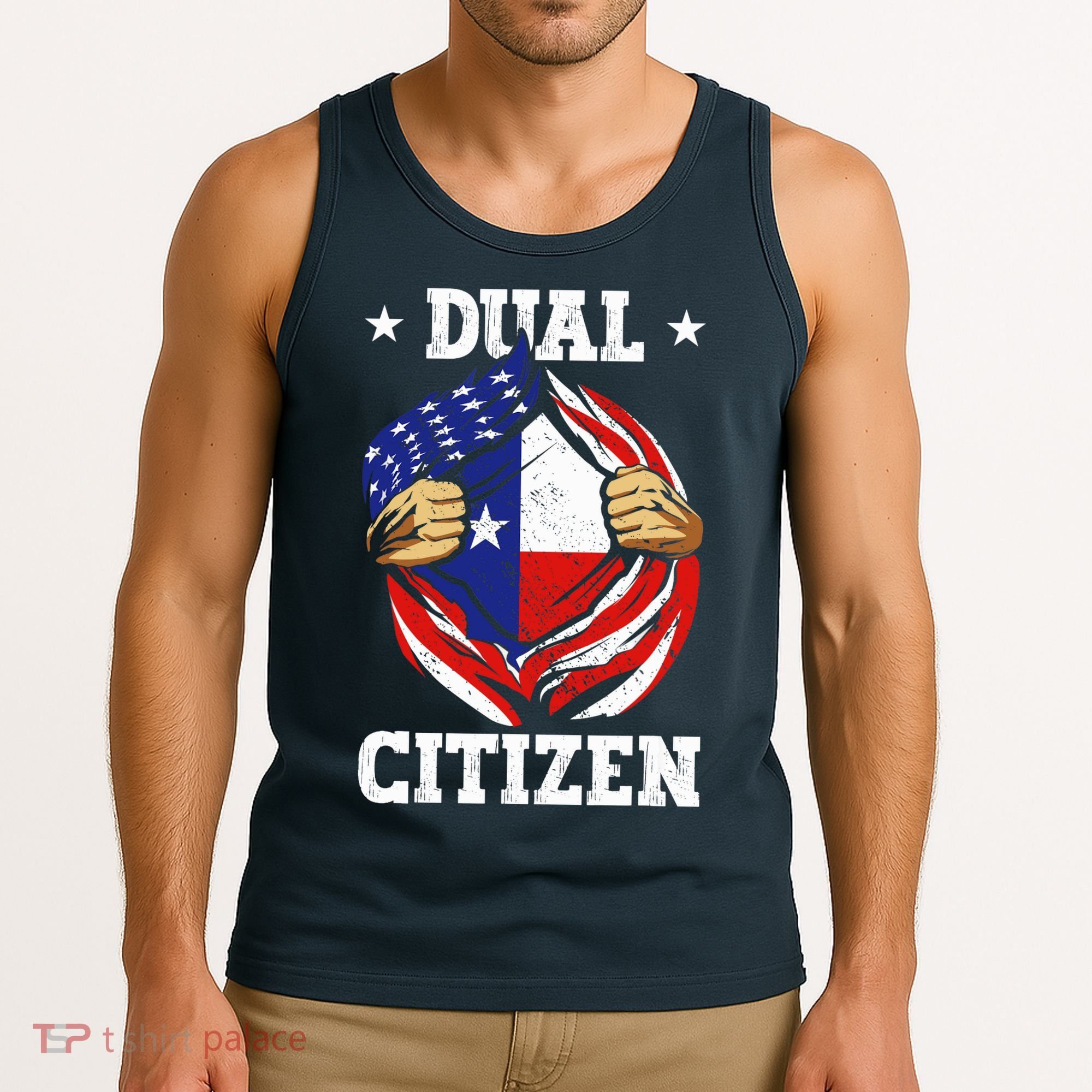 Dual Citizen Texas Pride Usa And Texas Flag Texan Tank Top