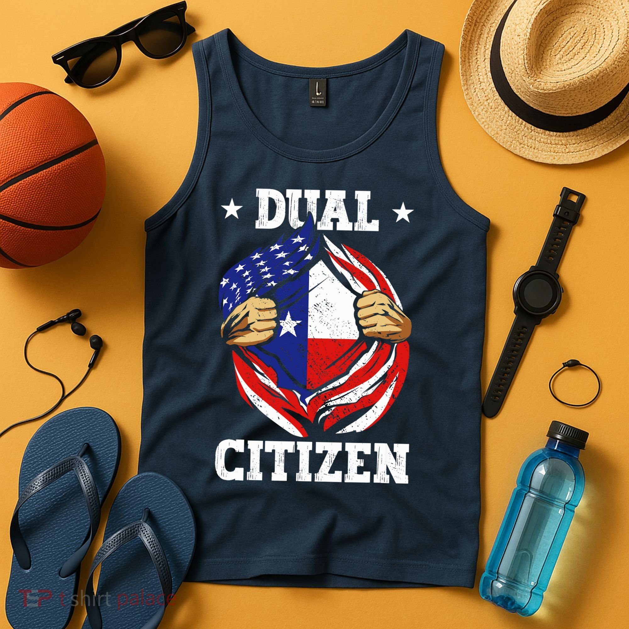 Dual Citizen Texas Pride Usa And Texas Flag Texan Tank Top