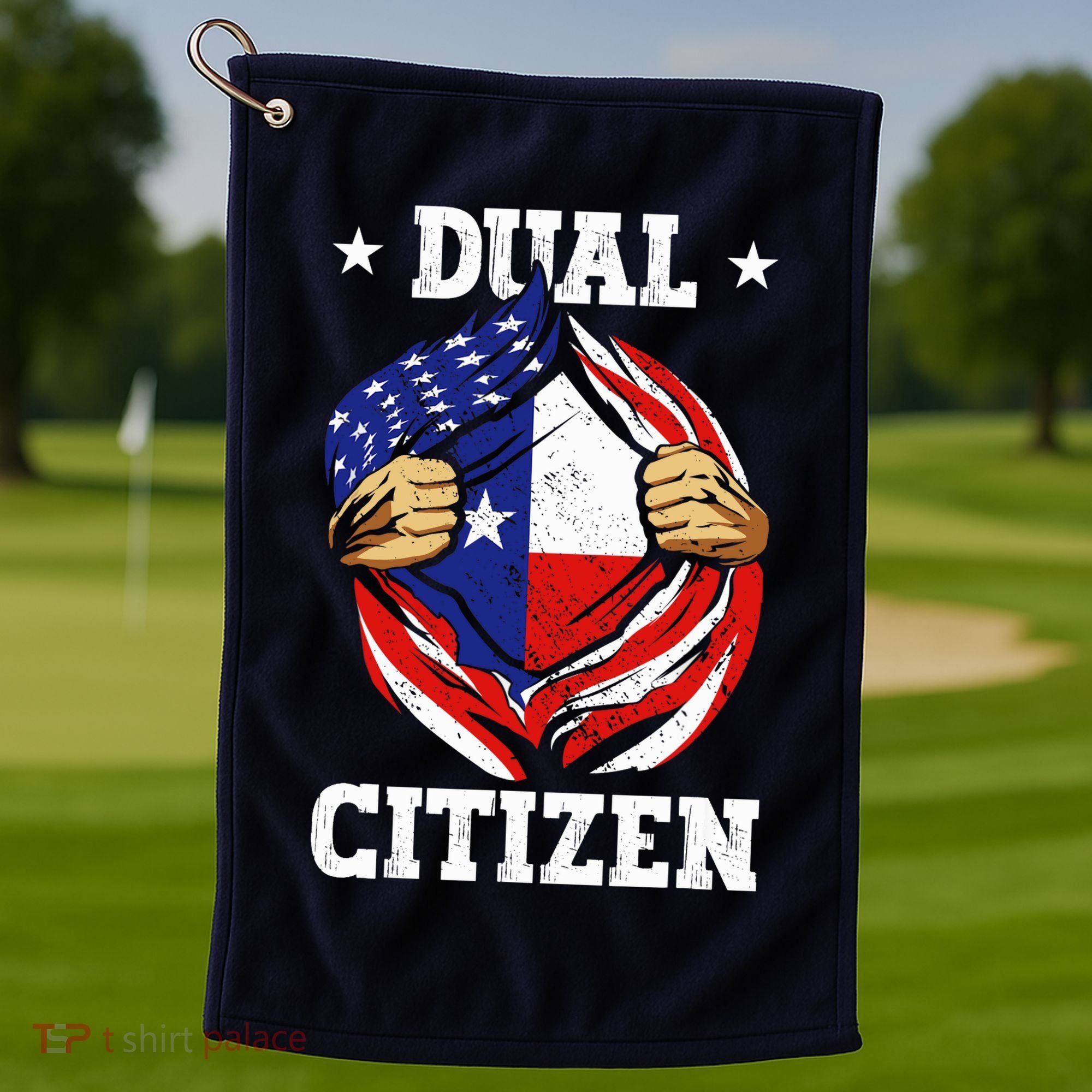 Dual Citizen Texas Pride Usa And Texas Flag Texan Golf Towel
