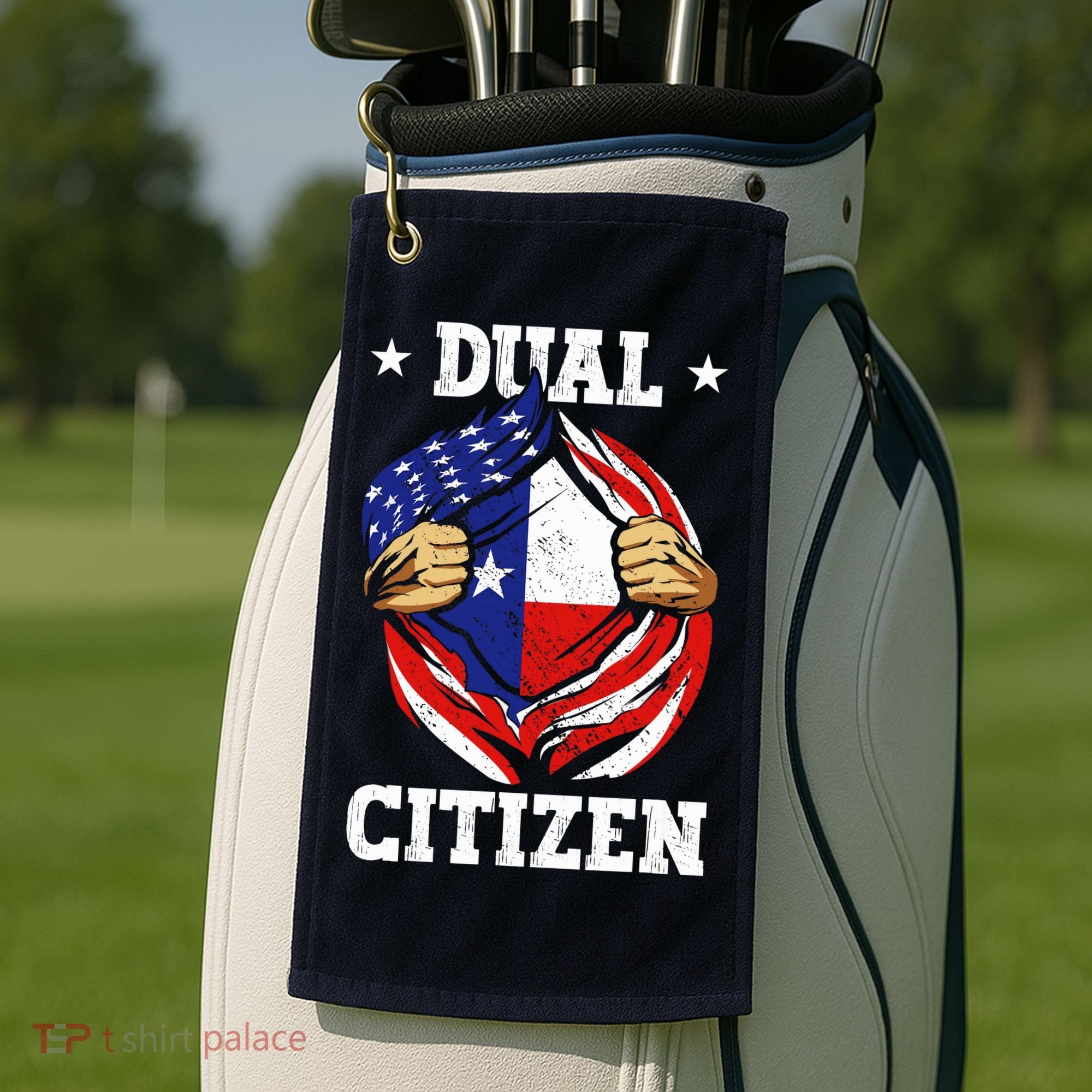 Dual Citizen Texas Pride Usa And Texas Flag Texan Golf Towel