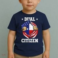 Dual Citizen Texas Pride Usa And Texas Flag Texan Toddler T-Shirt thumb 2