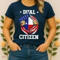 Dual Citizen Texas Pride Usa And Texas Flag Texan Women's T-Shirt thumb 2