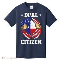 Dual Citizen Texas Pride Usa And Texas Flag Texan Kids T-Shirt thumb 0
