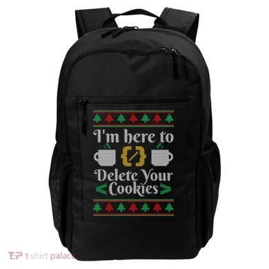 Delete Cookies Ugly Sweater Christmas Sweater Xmas Gift Backpack