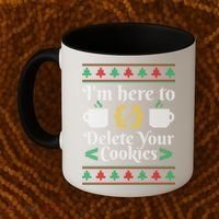 Delete Cookies Ugly Sweater Christmas Sweater Xmas Gift Coffee Mug thumb 2