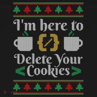 Delete Cookies Ugly Sweater Christmas Sweater Xmas Gift Ornament thumb 1