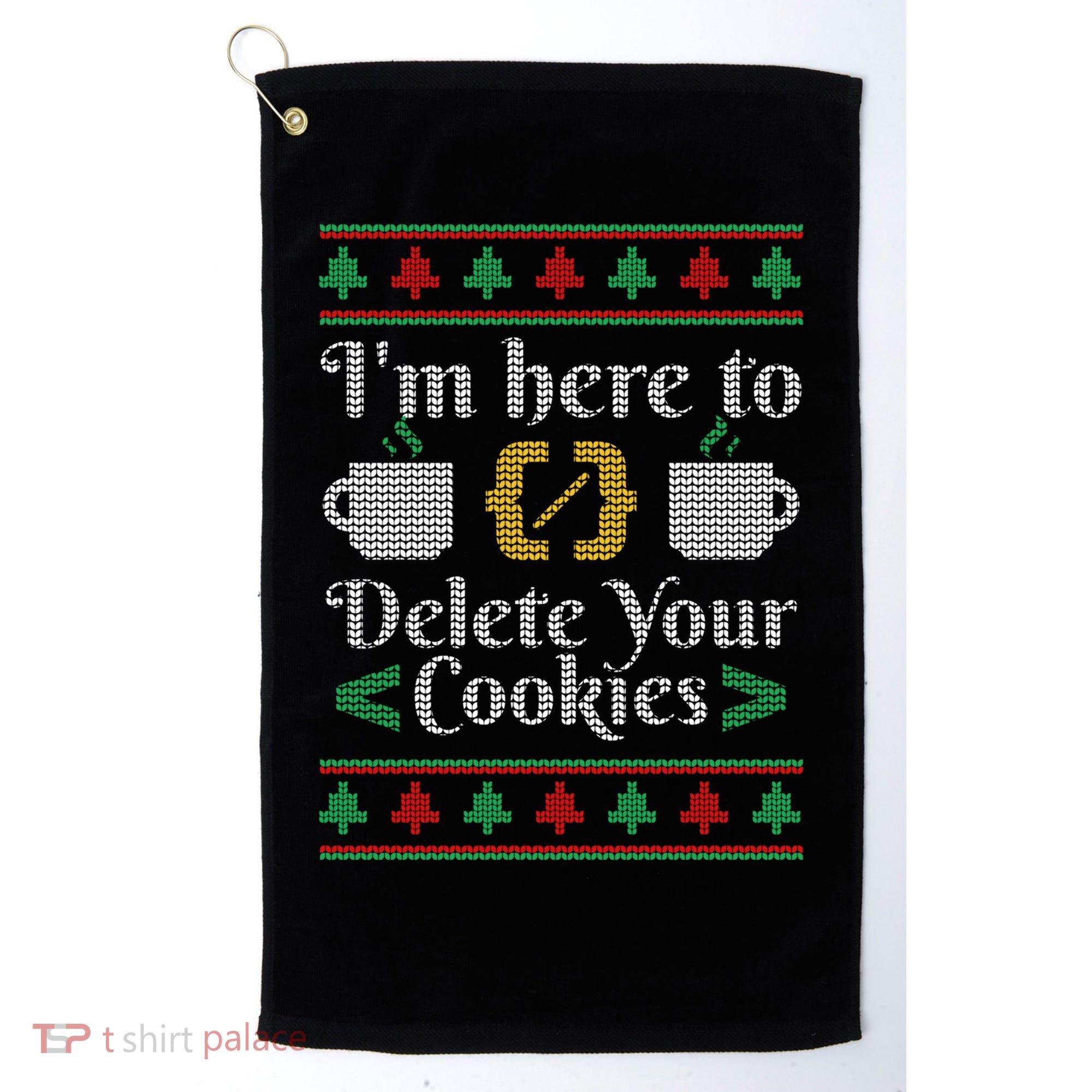 Delete Cookies Ugly Sweater Christmas Sweater Xmas Gift Golf Towel
