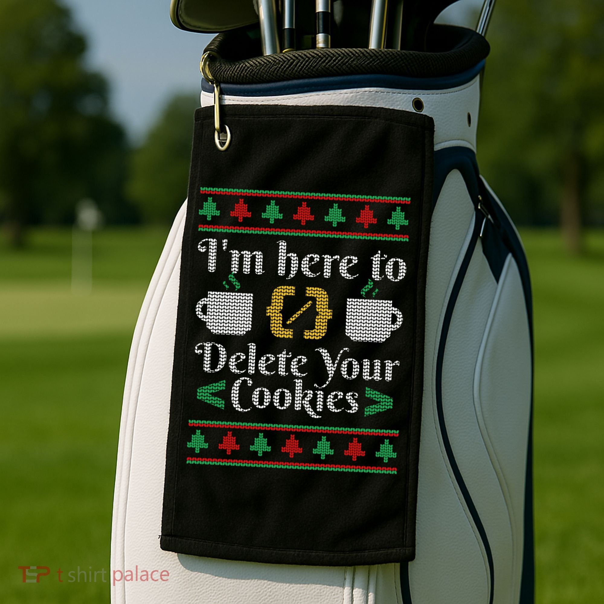 Delete Cookies Ugly Sweater Christmas Sweater Xmas Gift Golf Towel