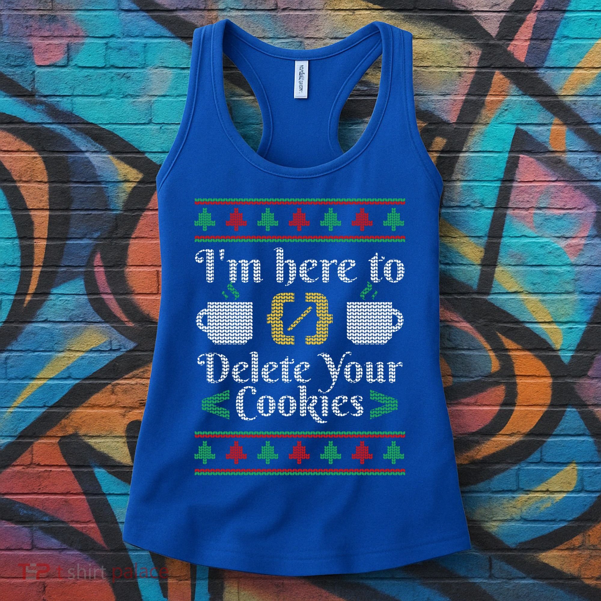 Delete Cookies Ugly Sweater Christmas Sweater Xmas Gift Women's Tank Top
