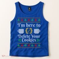 Delete Cookies Ugly Sweater Christmas Sweater Xmas Gift Tank Top thumb 2
