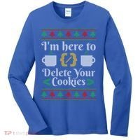 Delete Cookies Ugly Sweater Christmas Sweater Xmas Gift Women's Long Sleeve Shirt thumb 0