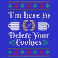 Delete Cookies Ugly Sweater Christmas Sweater Xmas Gift Women's Long Sleeve Shirt thumb 2