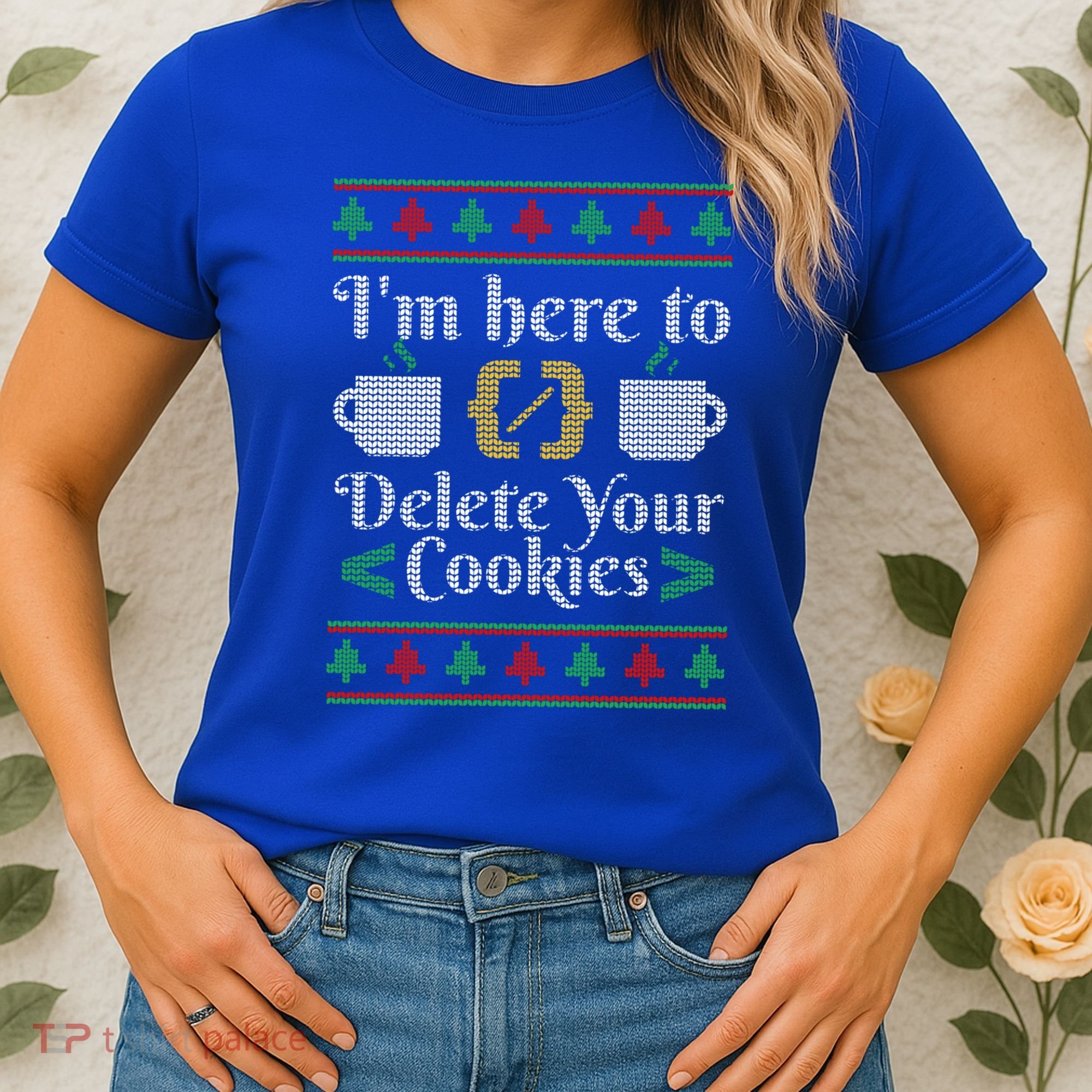 Delete Cookies Ugly Sweater Christmas Sweater Xmas Gift Women's T-Shirt